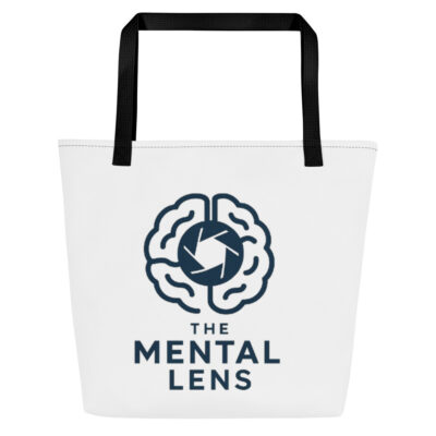 The Mental Lens Logo Large Tote Bag